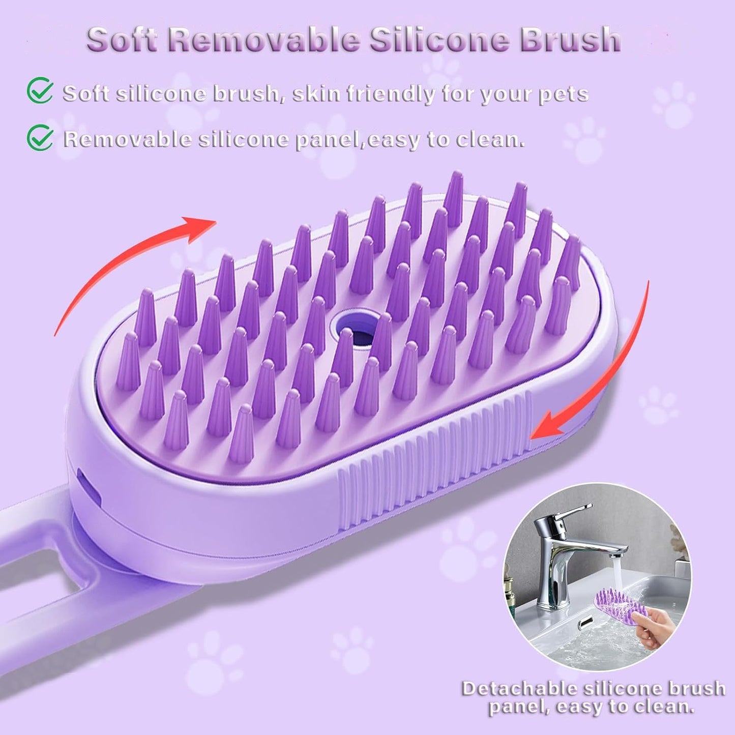 3-in-1-Dampfbürste für Tiere