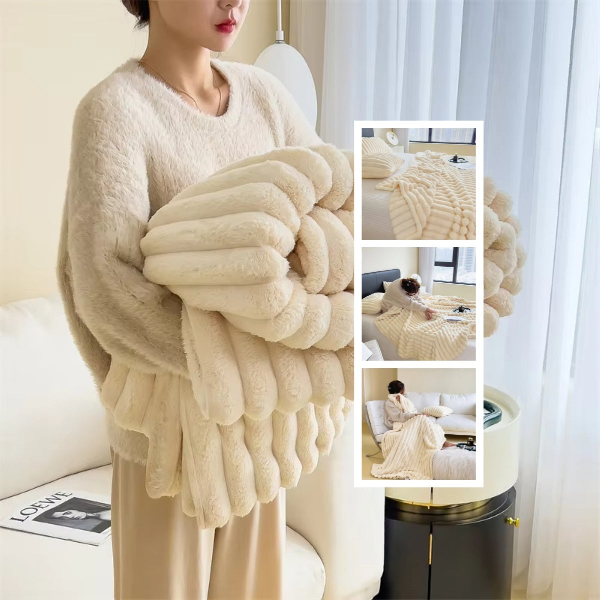 Luxury Bubble Faux Blanket