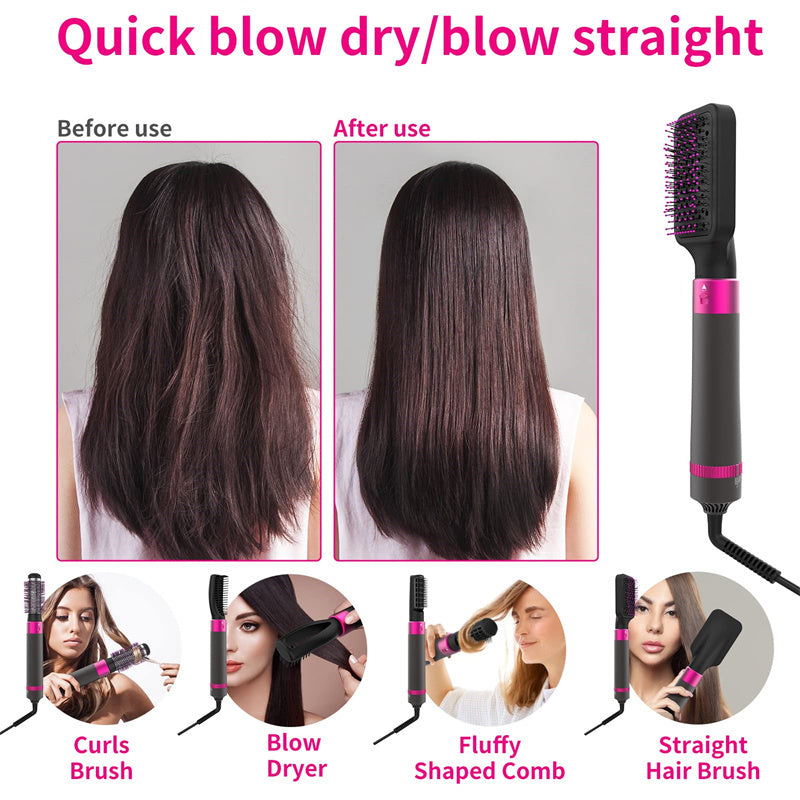 Professionele 5-in-1 haardroger borstel droger en steil borstel elektrisch haar styling tool automatische haar kruller