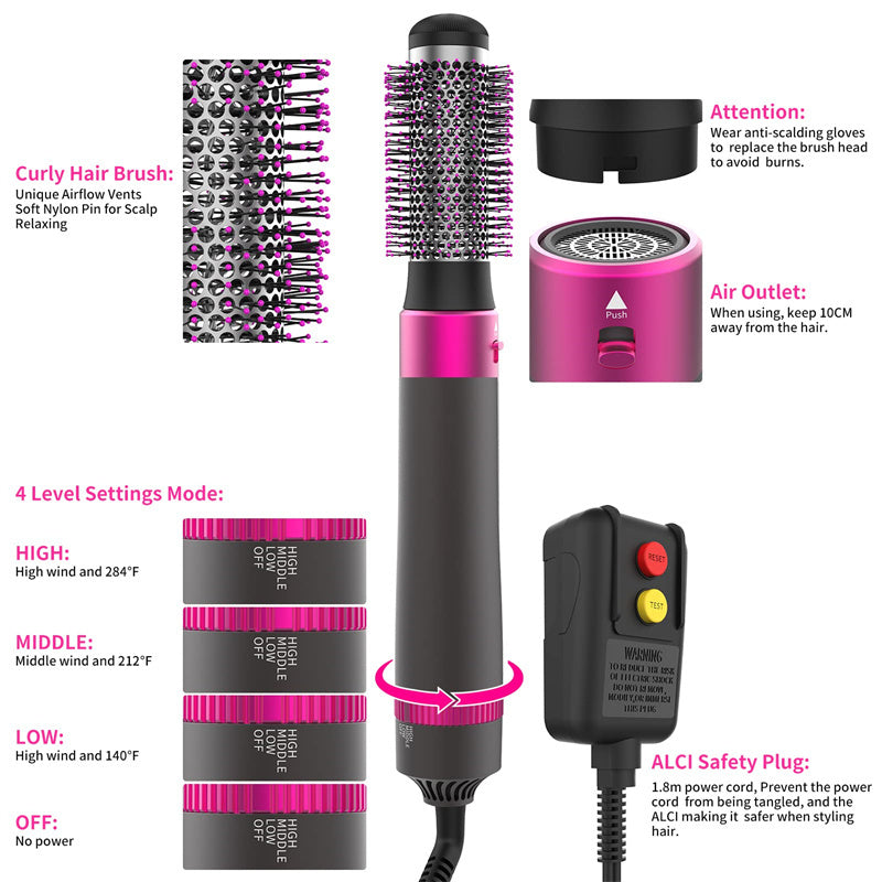 Professionele 5-in-1 haardroger borstel droger en steil borstel elektrisch haar styling tool automatische haar kruller