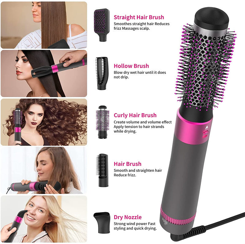 Professionele 5-in-1 haardroger borstel droger en steil borstel elektrisch haar styling tool automatische haar kruller